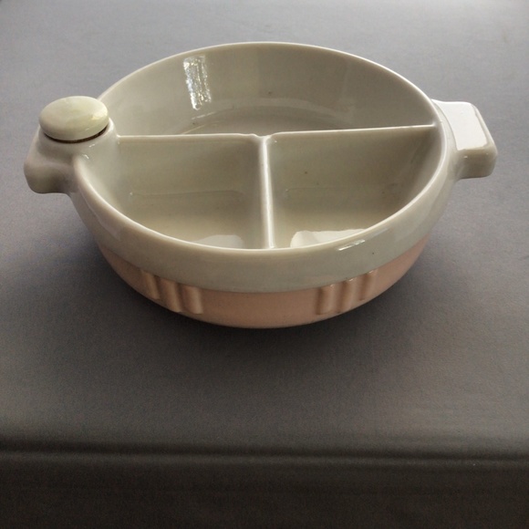 Vintage Hankscraft Warming 3-section Baby Feeding Dish w/ bonus boot container - Picture 2 of 7
